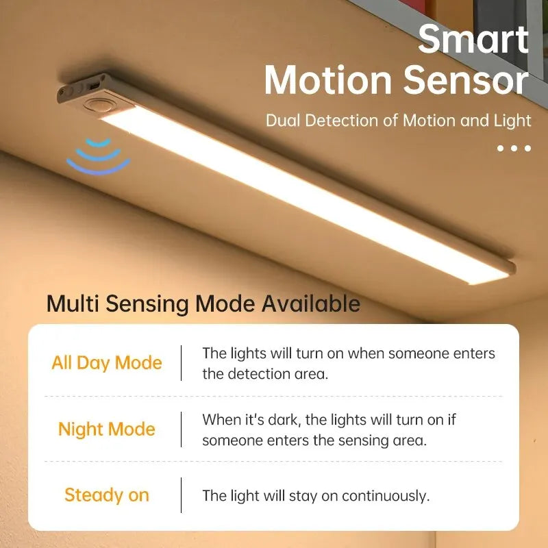 LED Motion Sensor Night Light &mdash; Wireless USB Under-Cabinet Light for Kitchen, Bedroom &amp; Wardrobe — view 5 of led &amp; smart lighting