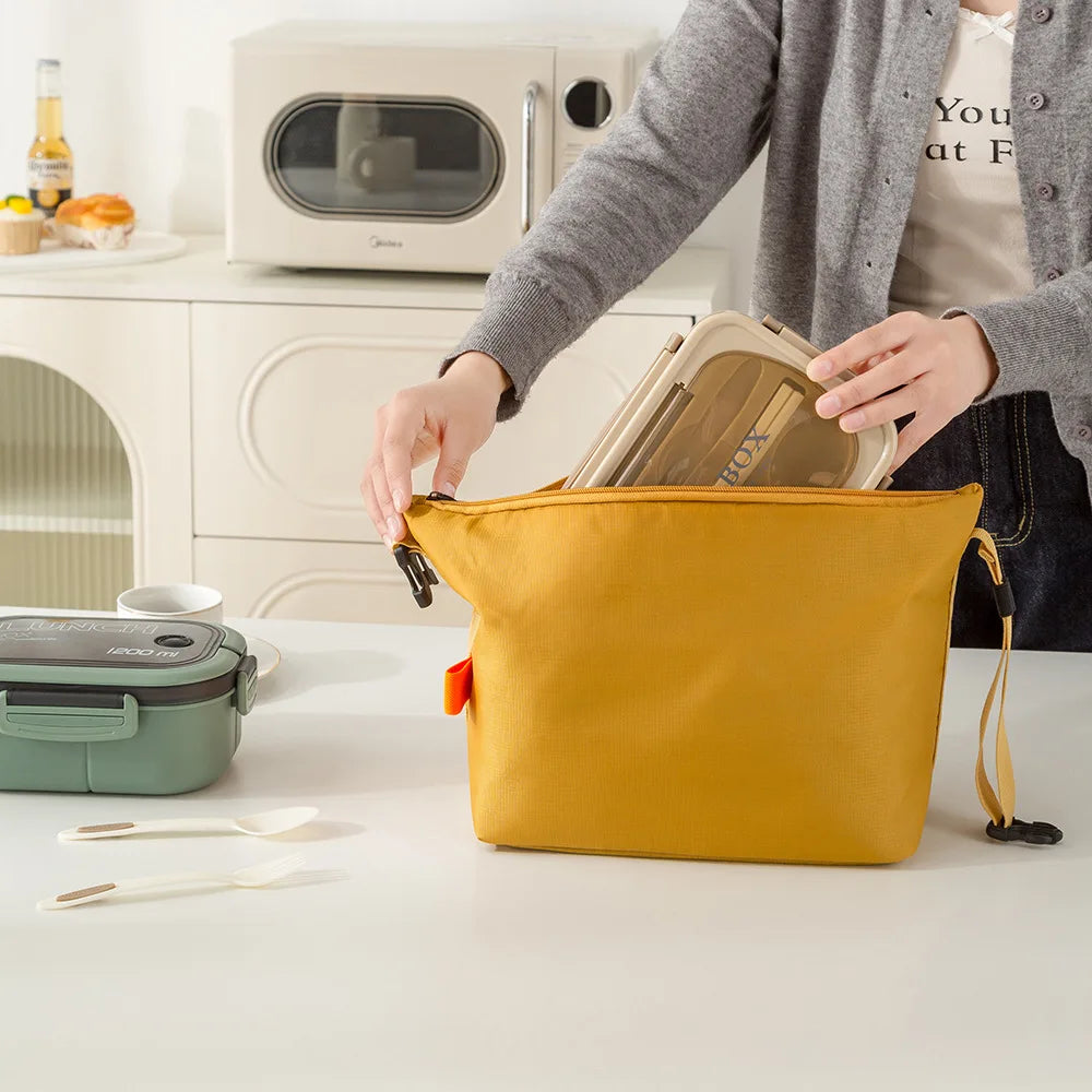 Insulated Bento Lunch Bag - Aluminum Foil Lunchbox Tote for School & Picnic — view 3 of lunch bags