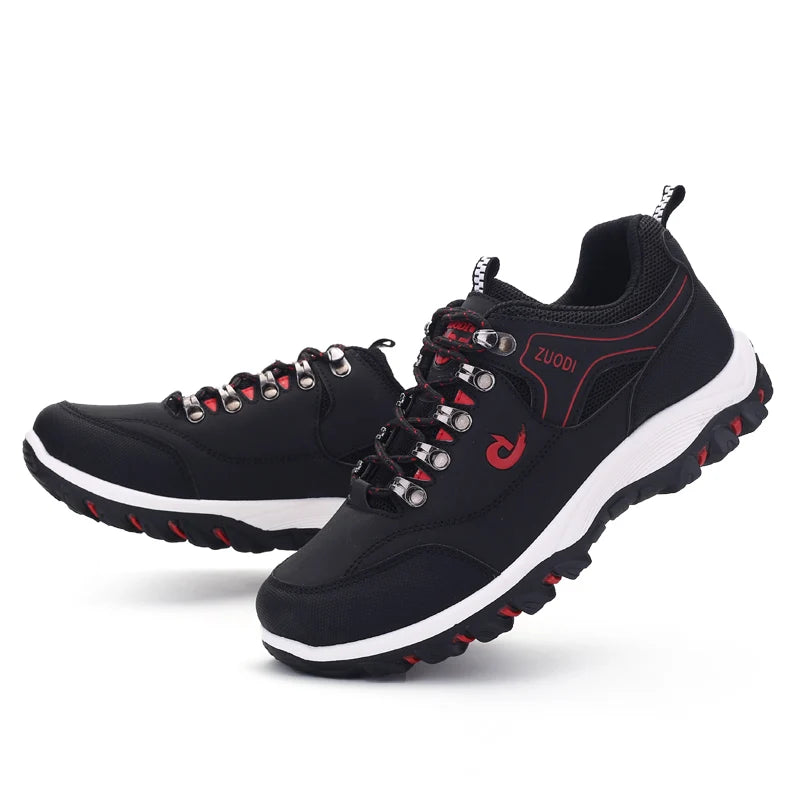 All-Season Men's Leather Sneakers — Casual Tennis Walking Shoes Spring Autumn Winter — view 6 of sneakers