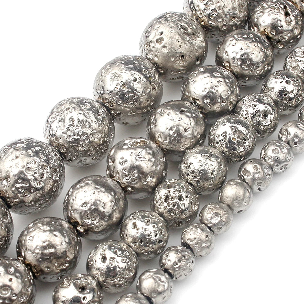 Pearl & Yooperlite Fire Sodalite Beads 15" — 8mm Glow Stone Strand for DIY Jewelry