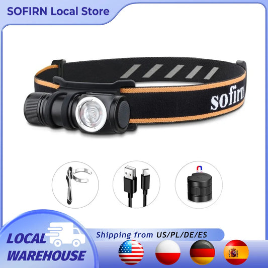 Sofirn HS10 USB-C Magnetic Headlamp — 1100 Lumen TN3535 Mini Light — view 1 of outdoor sports