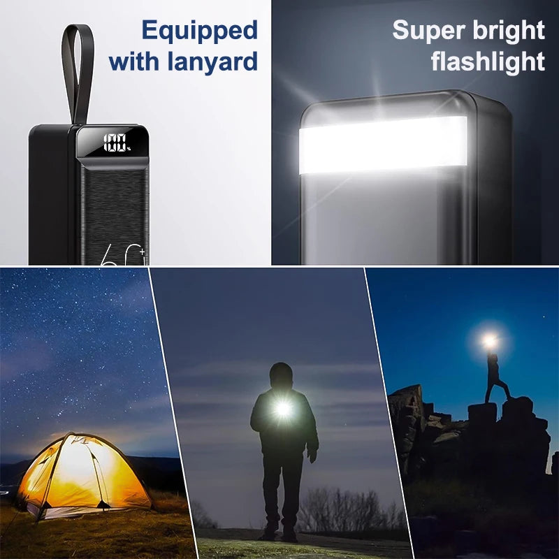 hganus 60,000mAh Power Bank — QC PD 3.0 22.5W Fast Charging Mega Capacity — view 6 of power banks