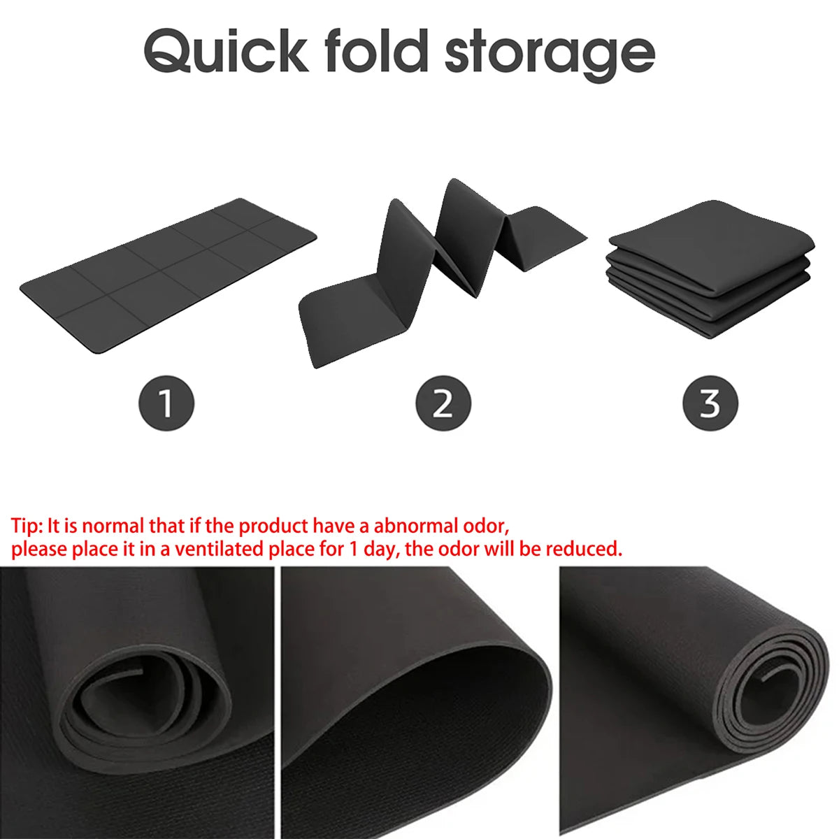 Foldable EVA travel yoga mat 3mm 4mm 6mm for fitness and yoga — view 3