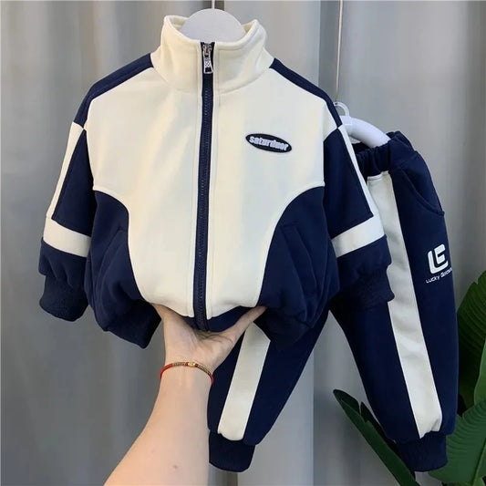 Children's Clothing Set Spring and Autumn Season New Boys and Babies Casual Jackets and Pants 2-piece Set Korean Sportswear