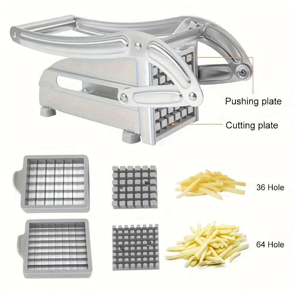 Stainless Steel French Fry Cutter – Manual Potato Slicer & Vegetable Cutting Machine — view 3 of home & kitchen