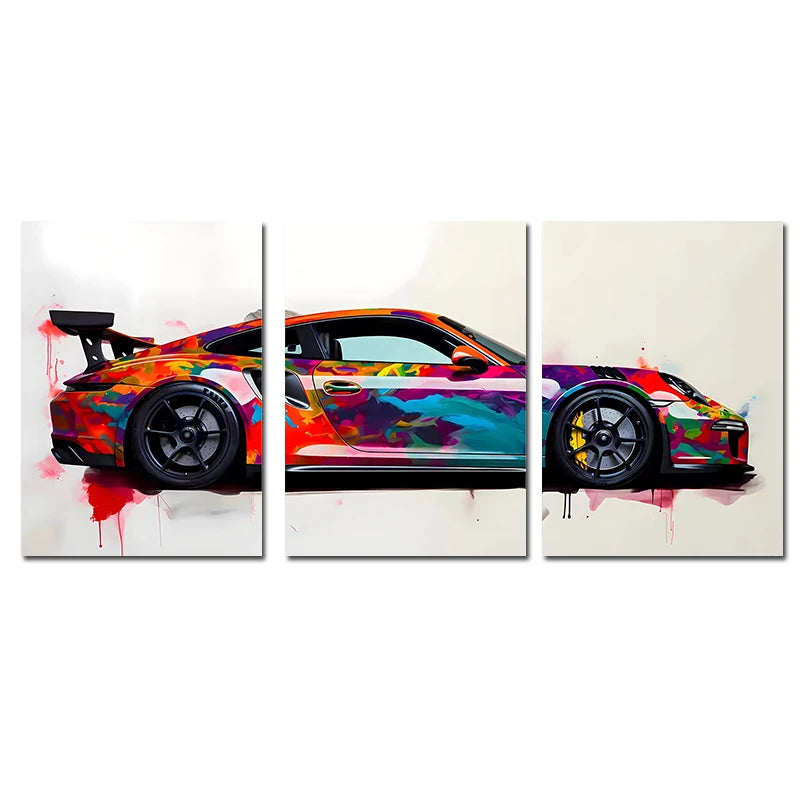 3-Piece Supercar Canvas Poster Set &mdash; Famous Sports Cars Wall Art for Boys&rsquo; Room &amp; Home — view 9 of wall art & prints