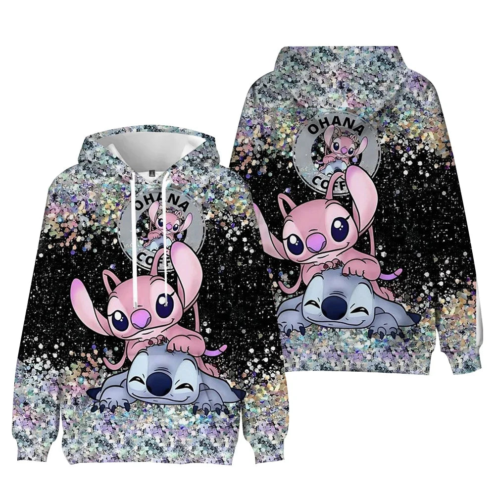 Disney Stitch Hoodie – Cute Kawaii Harajuku Pullover for Women & Couples