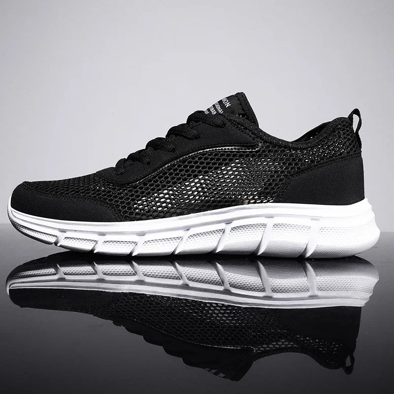 All-Season Men's Mesh Sneakers — Breathable Lace-Up Summer Walking Casual Shoes — view 3 of sneakers