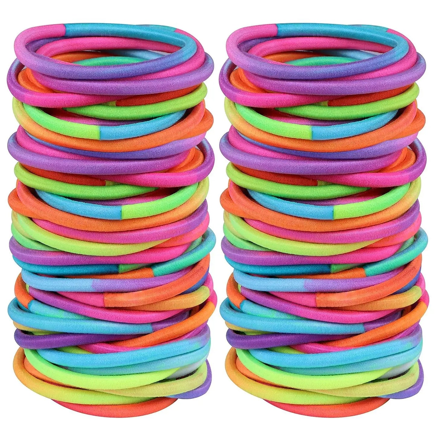 50pcs Black Elastic Hair Band Leagues Ties Colets Scrunchies Springs Gum Accessory For Girl Women No Damage Pigtails Holder Set — view 17 of product