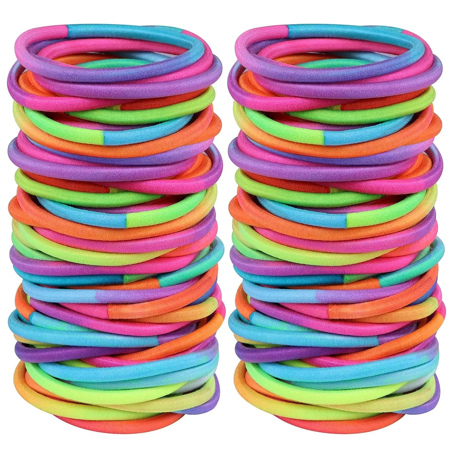 50pcs Black Elastic Hair Band Leagues Ties Colets Scrunchies Springs Gum Accessory For Girl Women No Damage Pigtails Holder Set — view 17 of product