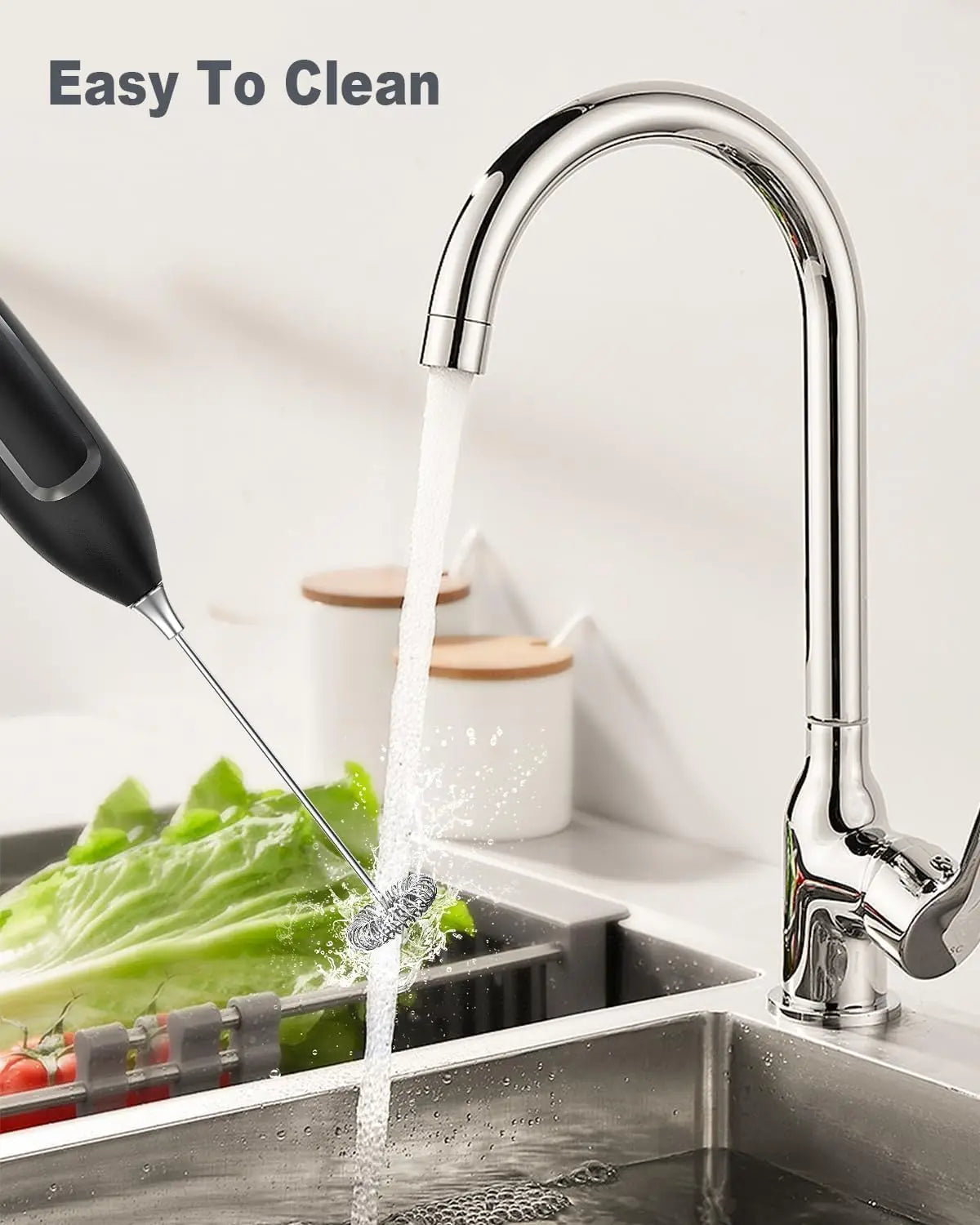 Handheld Electric Milk Frother Wand – Coffee Foam Maker & Whisk Mixer for Latte, Matcha & Hot Chocolate