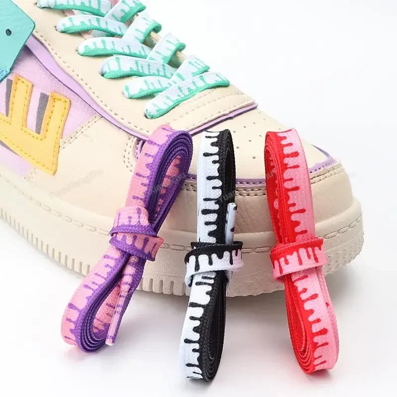 Rainbow Ice-Cream Shoelaces — Elastic No-Tie Sneaker Laces — view 2 of shoe accessories
