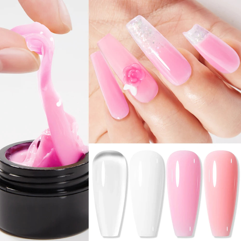 AWStorG 5PCS Nail Extension Gel Set – UV Builder Gel for Nail Sculpting, Carving & Flower Nail Art — view 2 of beauty & personal care