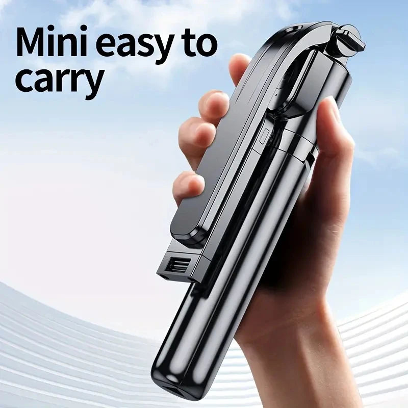 W&O C01 Telescopic Selfie Stick Tripod – Wireless Phone Stand Monopod for iPhone & Android