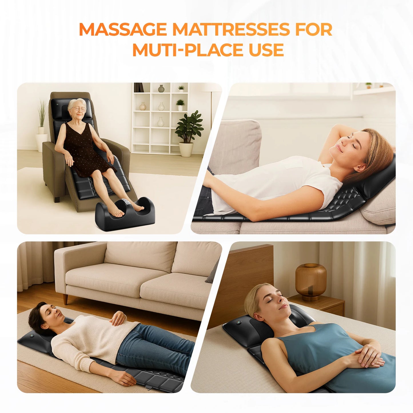 Full-Body Shiatsu Massage Mat with Heat — 10 Motors × 9 Intensity Levels — view 6 of recovery & massage
