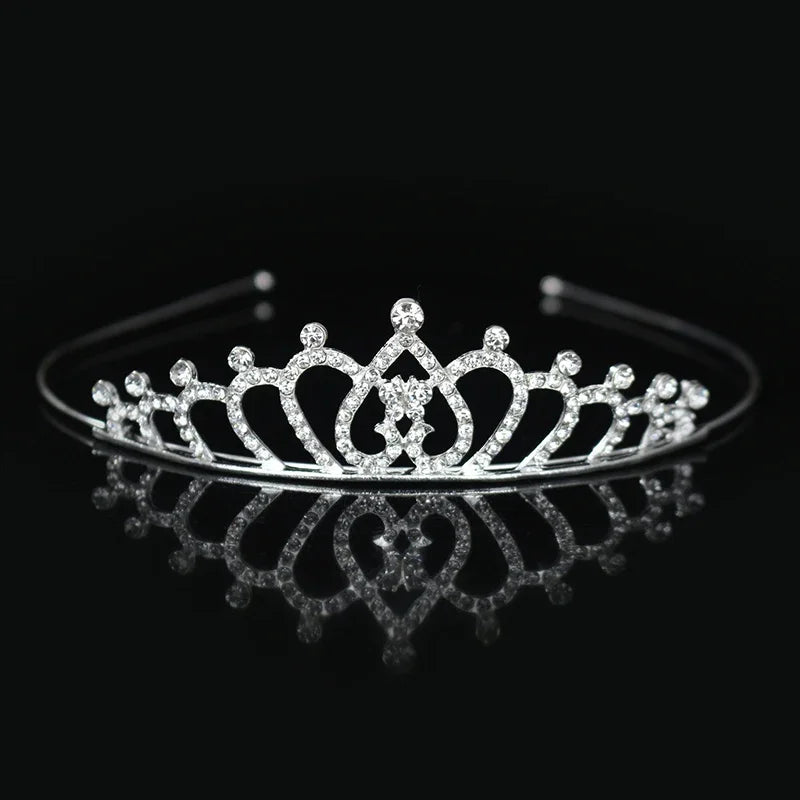 Beautiful Cute Kid Princess Tiaras and Crowns Crystal Headband Bridal Crown Wedding Party Hair Accessories Girls Fashion Jewelry — view 12 of product