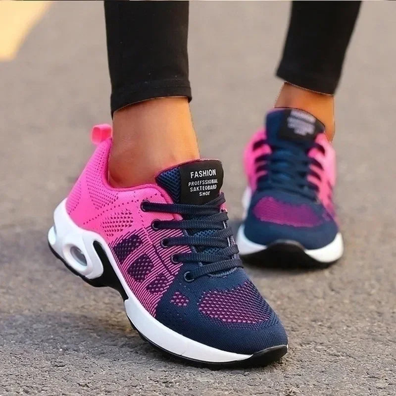 Women's White Tennis Sneakers — 2025 Breathable Casual Walking Trainers — view 5 of sneakers