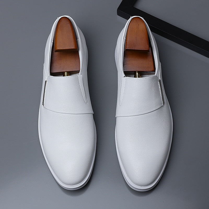 Fashion Dress Shoes Pointed Toe Split Leather Men