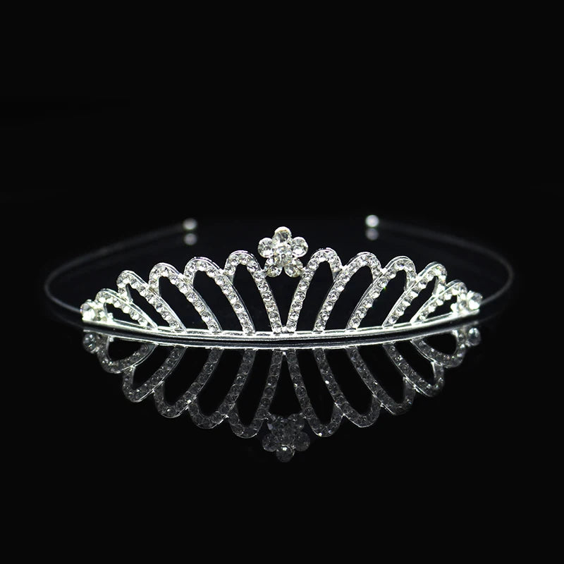 Beautiful Cute Kid Princess Tiaras and Crowns Crystal Headband Bridal Crown Wedding Party Hair Accessories Girls Fashion Jewelry — view 19 of product