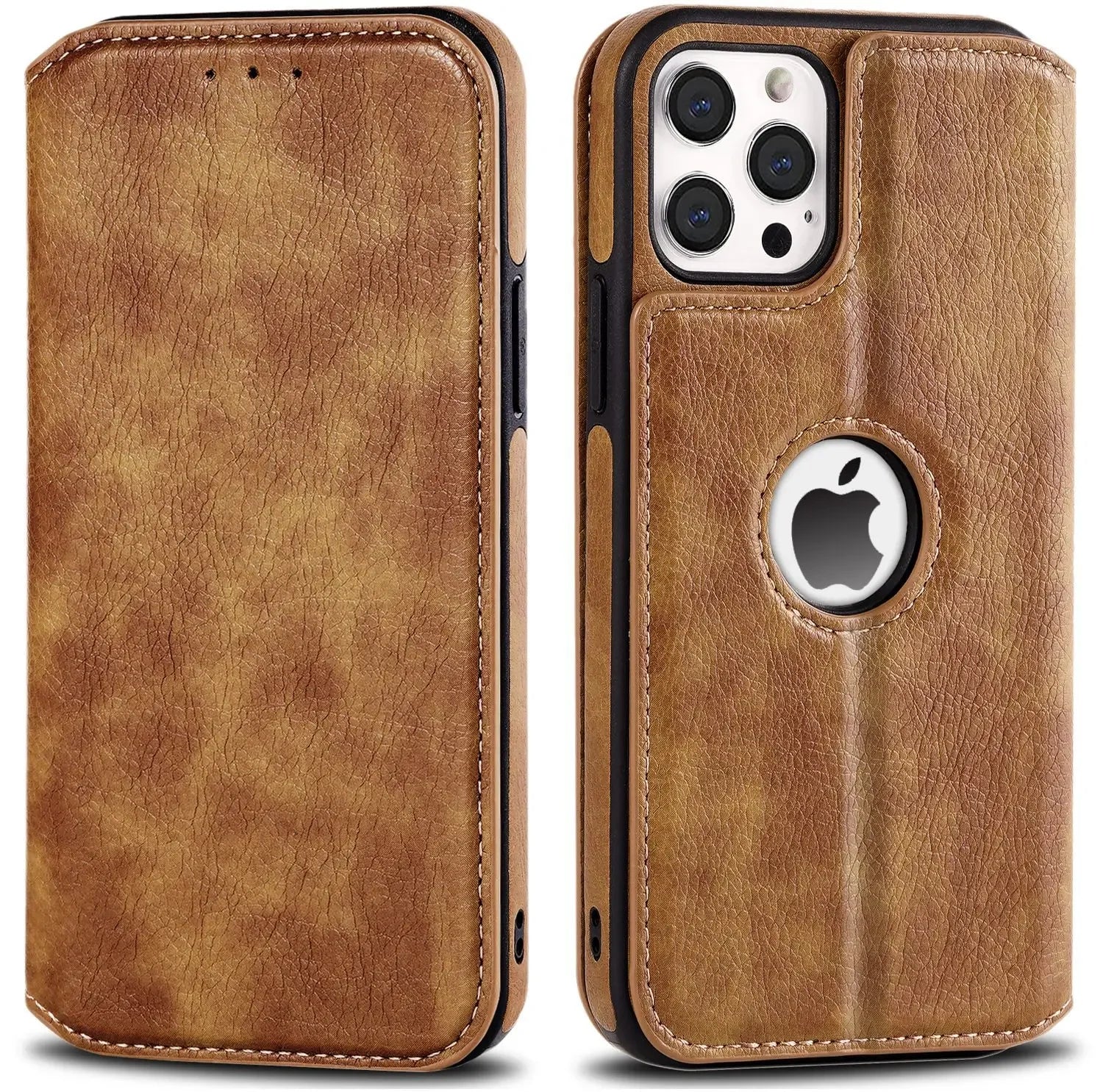 RFID-Blocking Leather Wallet Case for iPhone 11–16 Pro Max Slim Flip — view 9 of phone cases