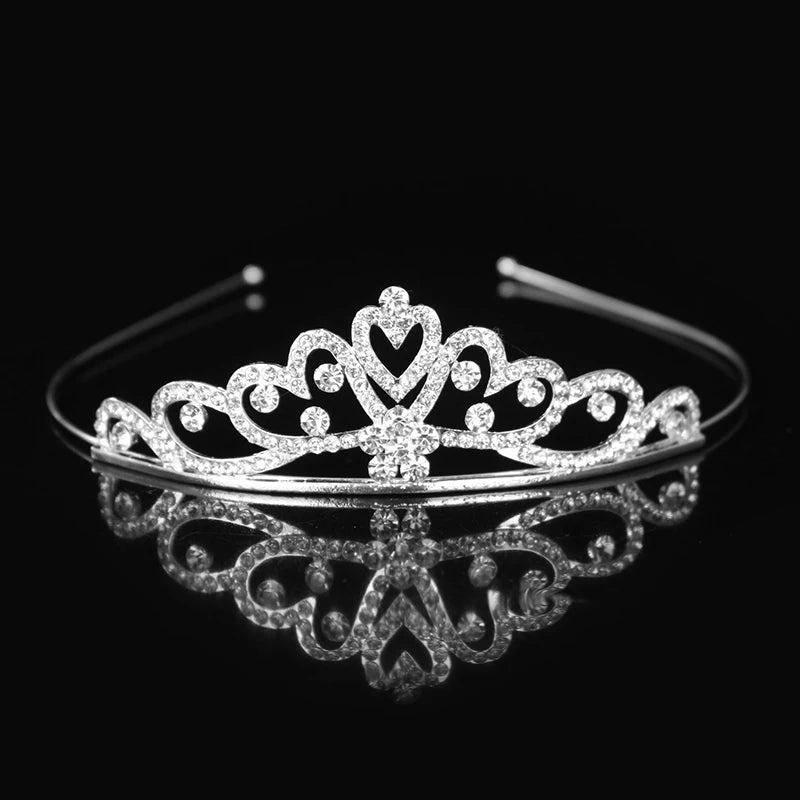 Princess Tiara Crystal Crown Headband - Kids Hair Accessory