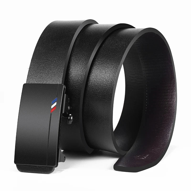 Belts Luxury-inspired Men's Genuine Leather Belt — Automatic Buckle Luxury — view 5 of belts