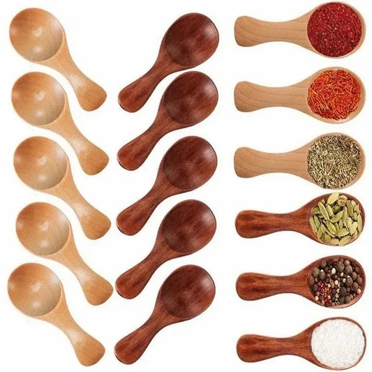 Mini Natural Wooden Spoons — Tea, Honey, Coffee & Spice Tasting Set (1-10 Pcs) — view 1 of dining & tableware