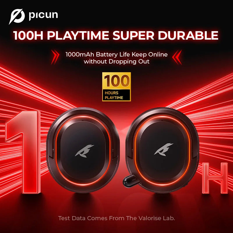 Picun G2 Wireless Gaming Headset – 2.4G + Bluetooth, 5ms Low Latency, 7.1 Surround, ENC Mic — view 5 of electronics & gadgets