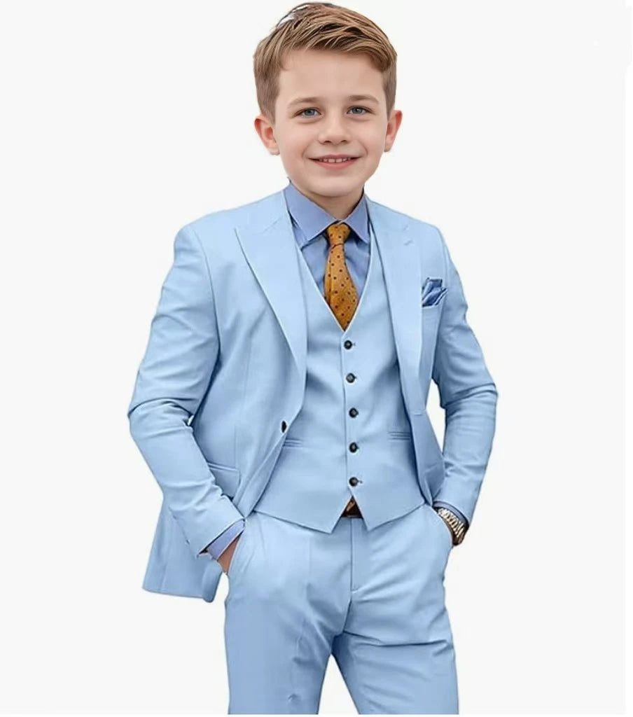 Boys' Suit Sets Wedding Dresses Boys Clothing Kids 2024 Elegant Child Costume Tuxedo Formal Blazer 3 Piece  2-16 Years Old