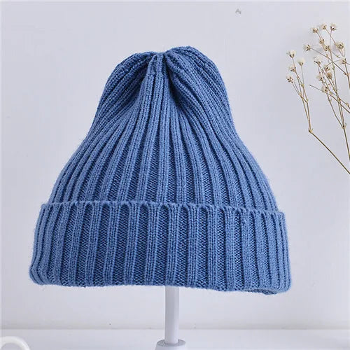 Baby Kids Ribbed Knitted Beanie - Windproof Soft Toddler Cap for 6M-4Y — view 14 of baby hats