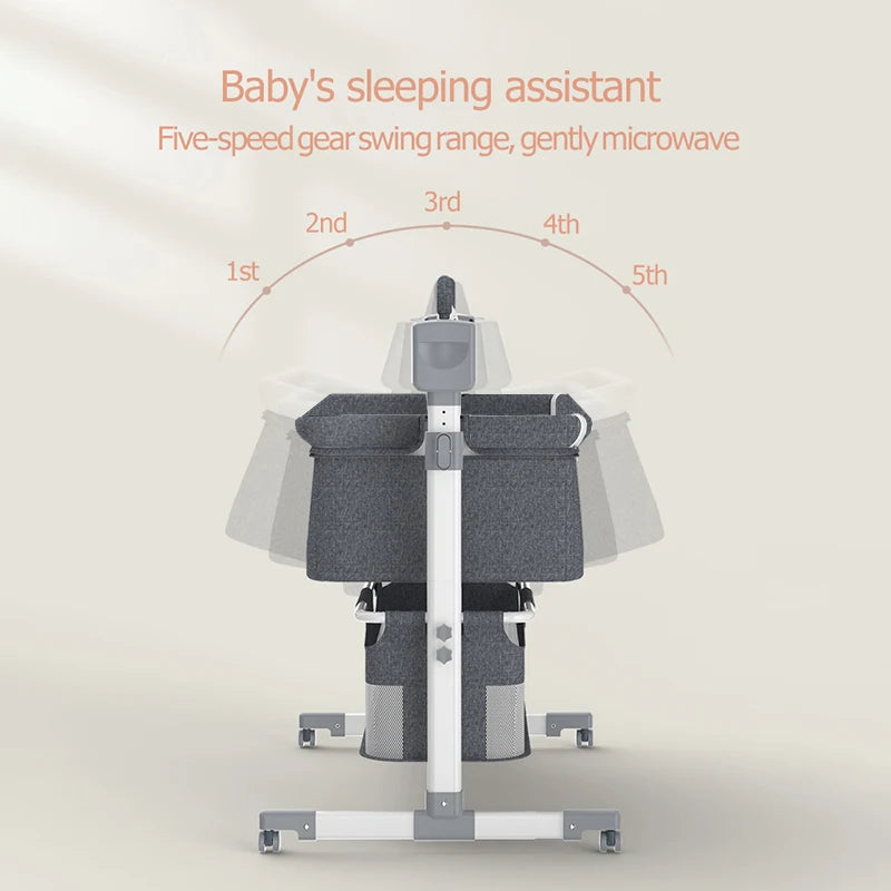 Portable Baby Crib with Mesh Canopy - Travel Bassinet Nest for Newborns — view 3 of baby cribs