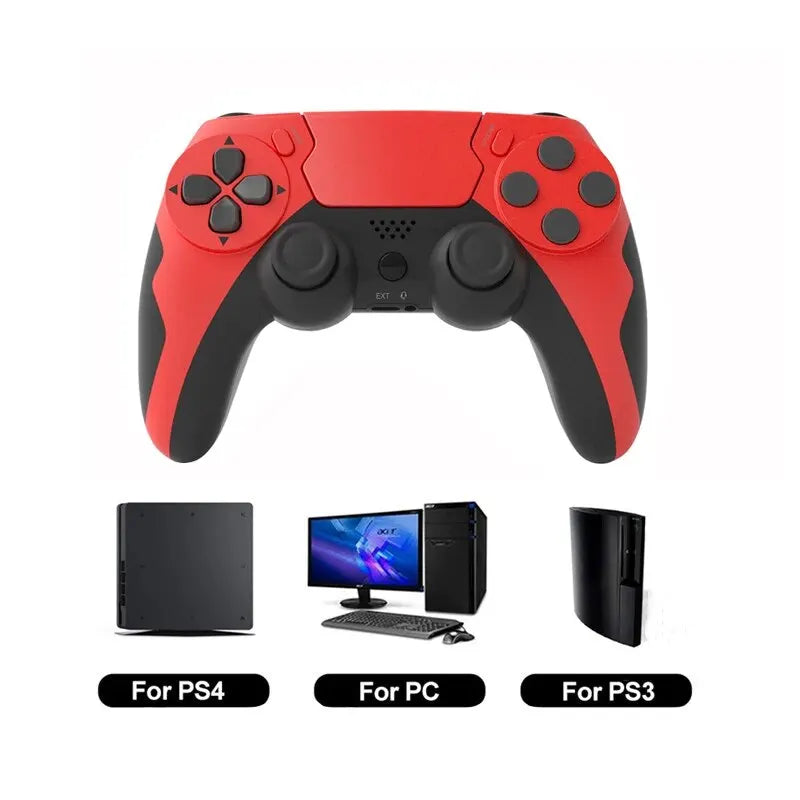 GAMINJA P48 Wireless Gamepad Controller – Six-Axis Gyroscope + Dual Vibration for PS4/PS3 & PC (Win 7/8/10)