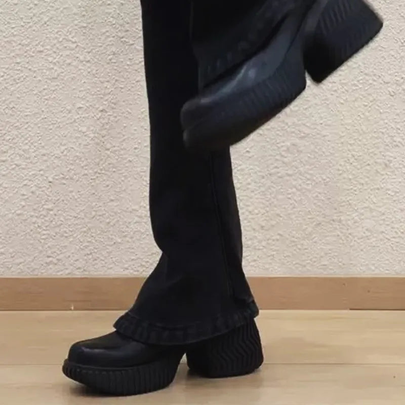 Heels & Pumps — Genuine Leather Height-Increasing Loafer Heels, Office-Friendly Concealed Lift — view 3 of heels & pumps