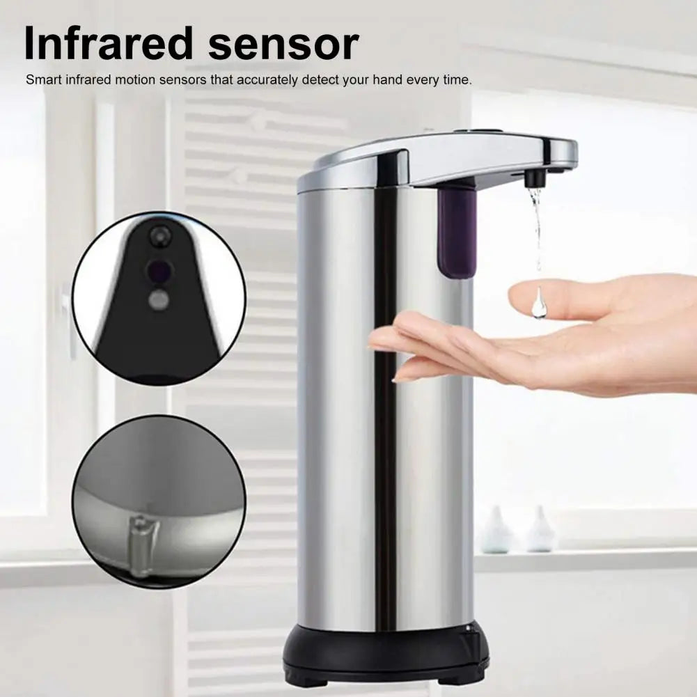 Automatic Soap Dispenser Touchless Stainless Steel Soap Dispenser with Sensor for Bathroom Kitchen Automatic Liquid for Home