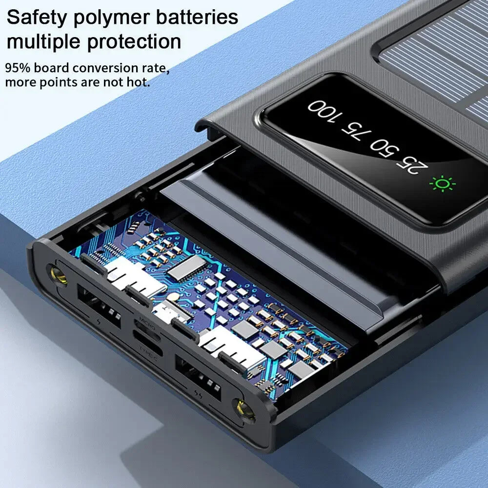 200,000mAh Solar Power Bank with 4 Built-In USB Cables — Apocalypse Charger — view 2 of power banks