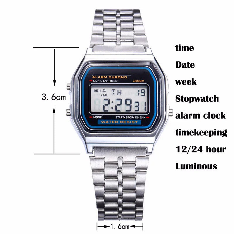 2025 Digital Watches For Men Sports Waterproof Bracelet Clock Gold Electronice LED Wristwatch Women Casucal montre homme relogio — view 6 of product