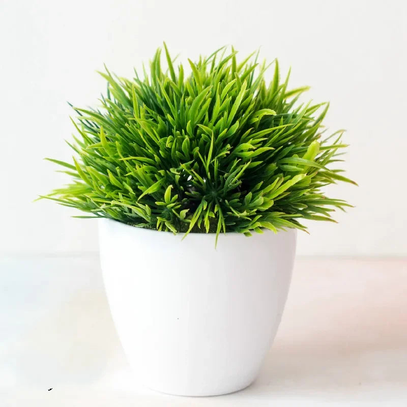 Home Decor Artificial Bonsai Plant — Faux Green Small Tree in Pot for Home, Office & Garden — view 10 of home decor