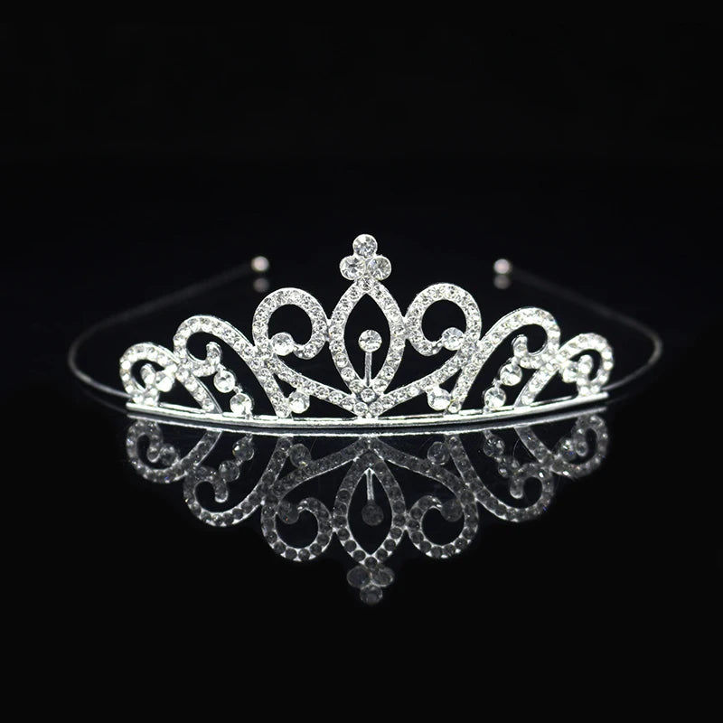 Princess Tiara Crystal Crown Headband - Kids Hair Accessory