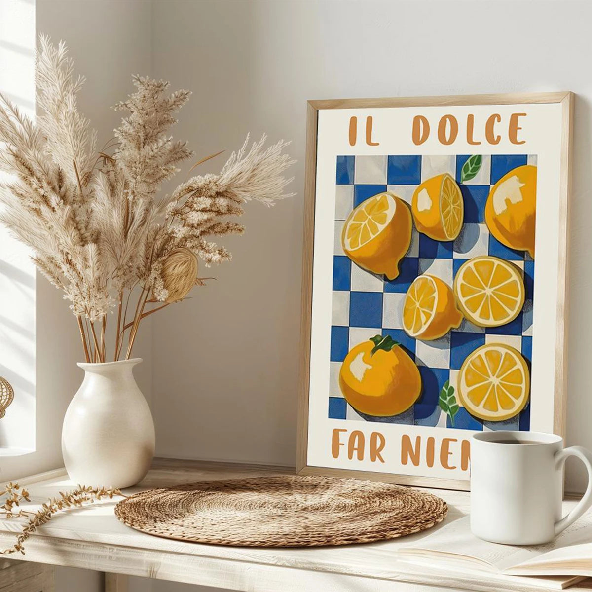 Italian Lemon Tree Canvas Poster &mdash; Cottagecore Landscape Spring Wall Art for Home Decor — view 2 of wall art & prints
