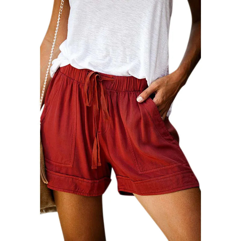 Plus-Size Women’s Sport Shorts — S-5XL Rope-Tie Summer Yoga Leggings Shorts — view 8 of shorts