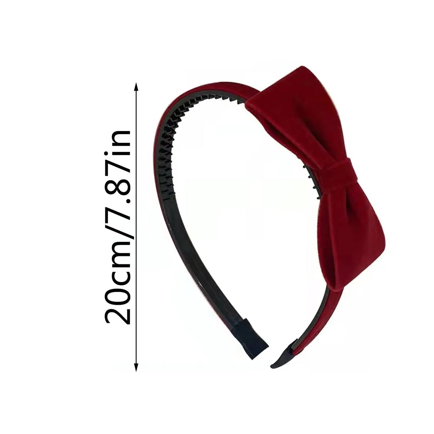 Elegant Velvet Bow Headband for Women Red Black Bowknot Hair Band Sweet Girls Hairband Party Hair Hoop Hair Accessories Headwear — view 5 of product