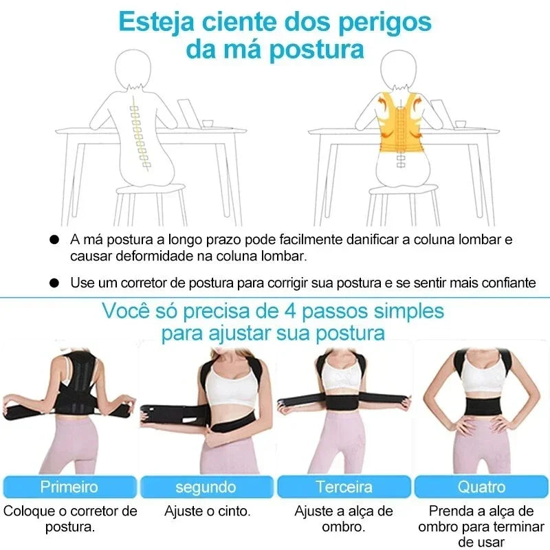 Reinforced Lumbar Posture Corrector Belt — Full-Back Spine Trainer — view 5 of braces & support