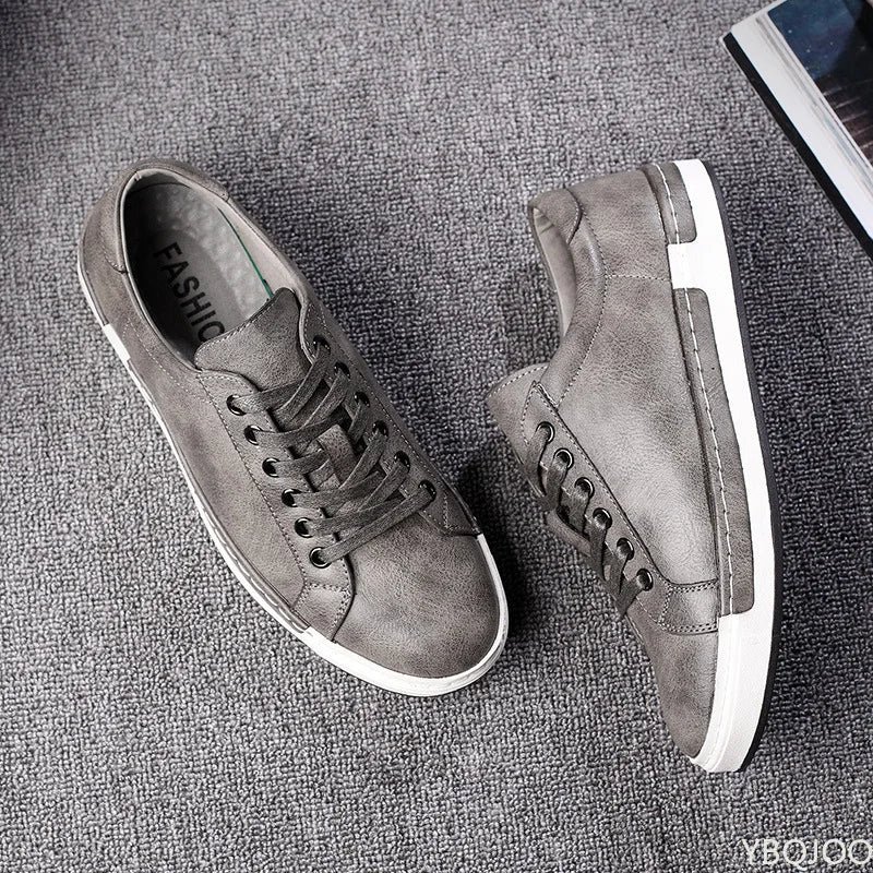 Men Leather Casual Shoes Men Sneakers 2022 Autumn Brand Mens