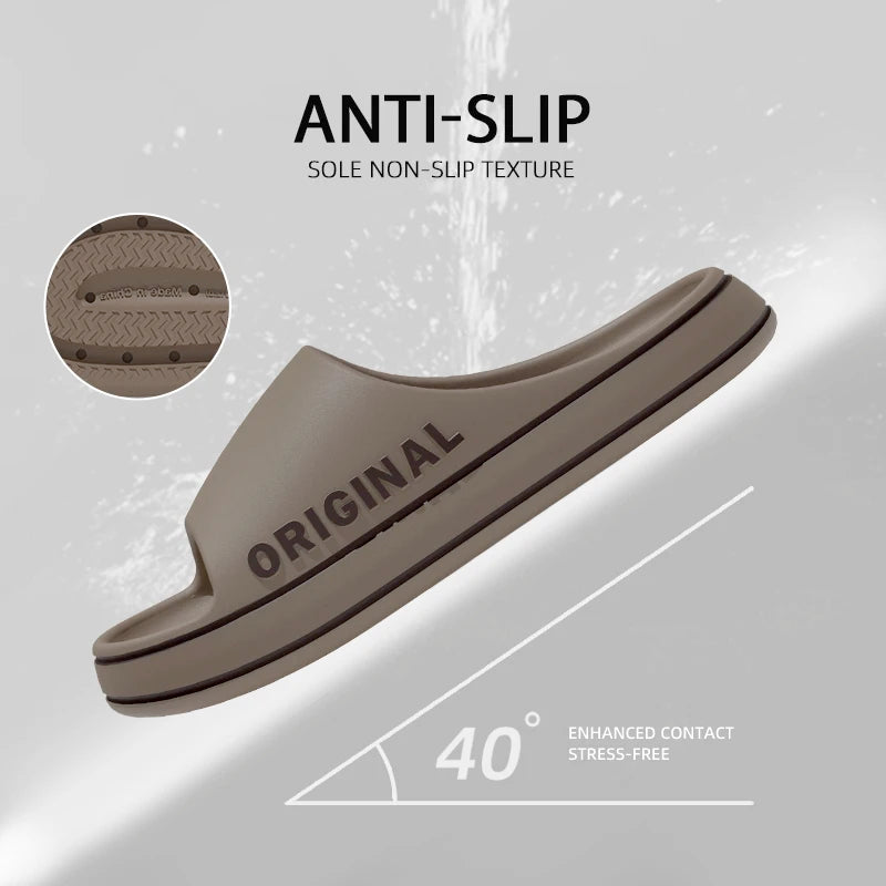 Summer Sandals Letter Beach Slides — Luxe-Look Couple Slippers (Feslishoet) — view 4 of summer sandals