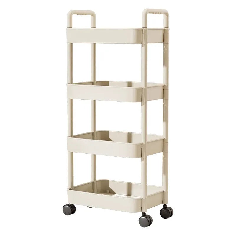 Storage Organizer Floor Trolley Cart — Multi-Layer Rolling Rack for Kitchen, Bathroom & Snacks — view 6 of storage & organisation