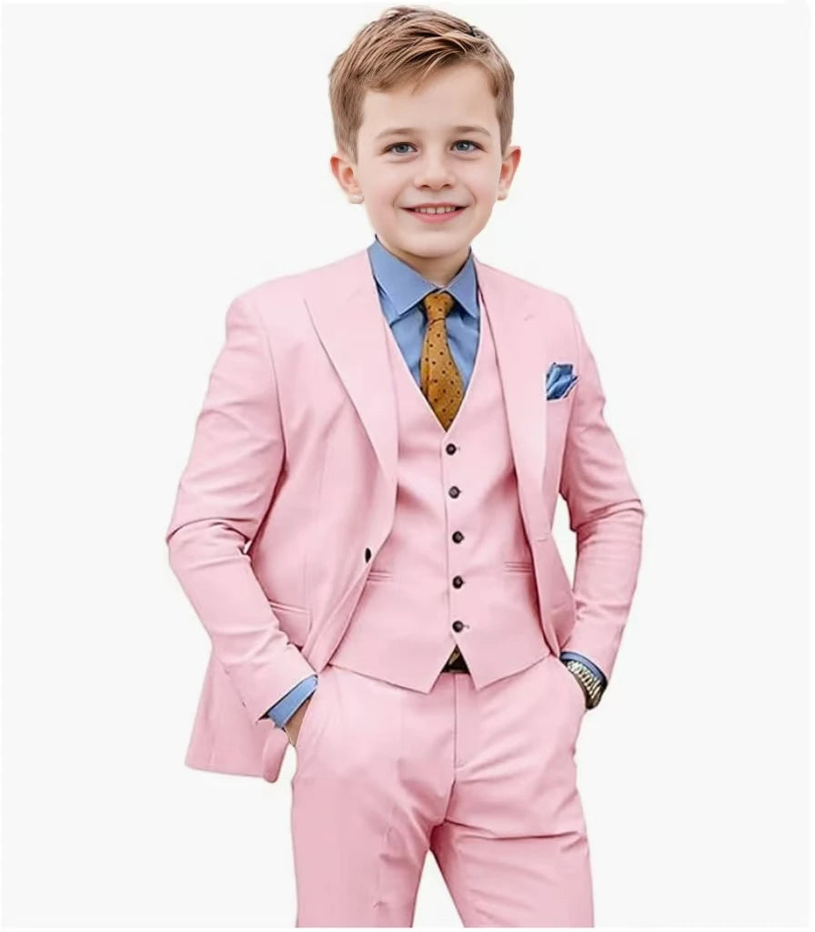 Boys' Suit Sets Wedding Dresses Boys Clothing Kids 2024 Elegant Child Costume Tuxedo Formal Blazer 3 Piece  2-16 Years Old