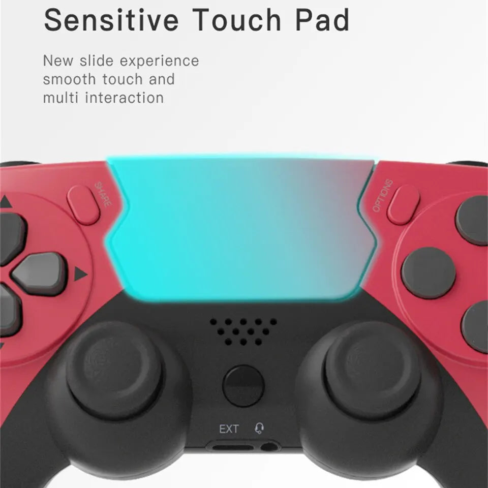 GAMINJA P48 Wireless Gamepad Controller – Six-Axis Gyroscope + Dual Vibration for PS4/PS3 & PC (Win 7/8/10)