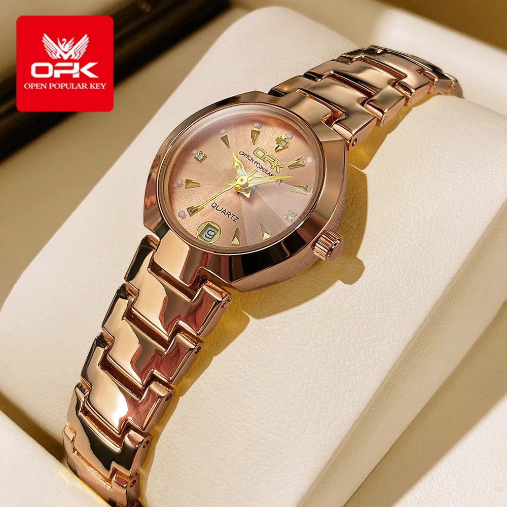 OPK 8105 Women's Luxury Watch — Waterproof Zircon Luminous Wristwatch — view 6 of watches