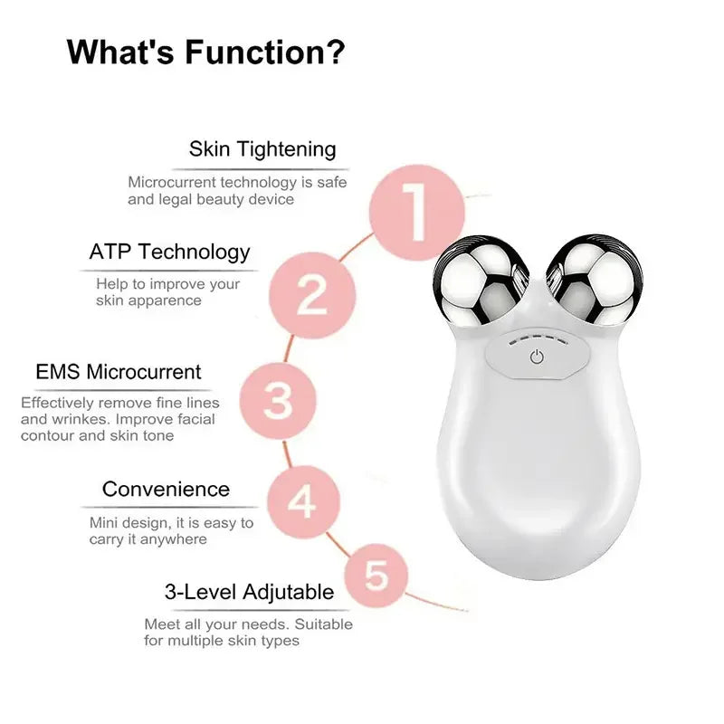 Microcurrent EMS Facial Massager Roller – Anti-Wrinkle Face Lifting & Skin Tightening Tool — view 3 of beauty & personal care