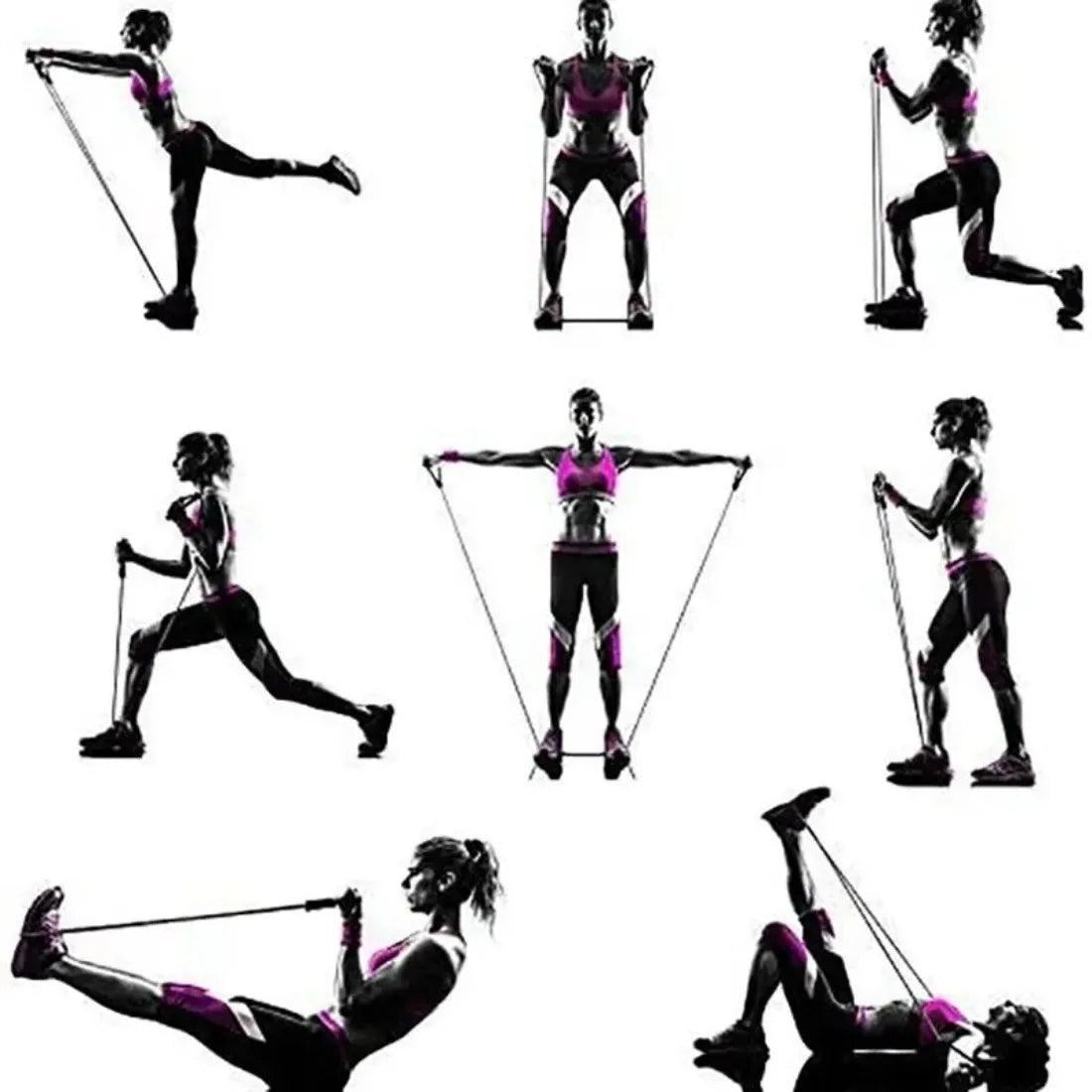 Resistance Bands with Handles — Home Gym Strength Training Set — view 4 of recovery & massage